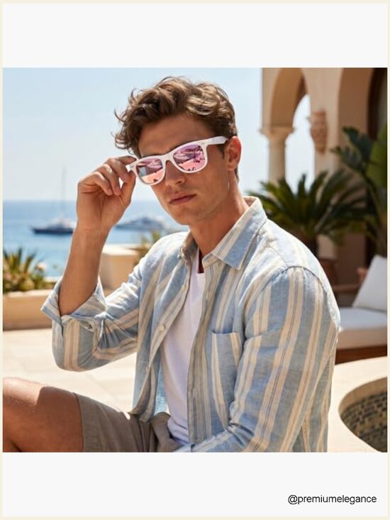 Polarized Sunglasses UV400 Retro Square Frame Driving Fishing Sun Protection
